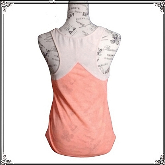 Leo Meets Virgo Peach Tank Top Size Small - Picture 4 of 5